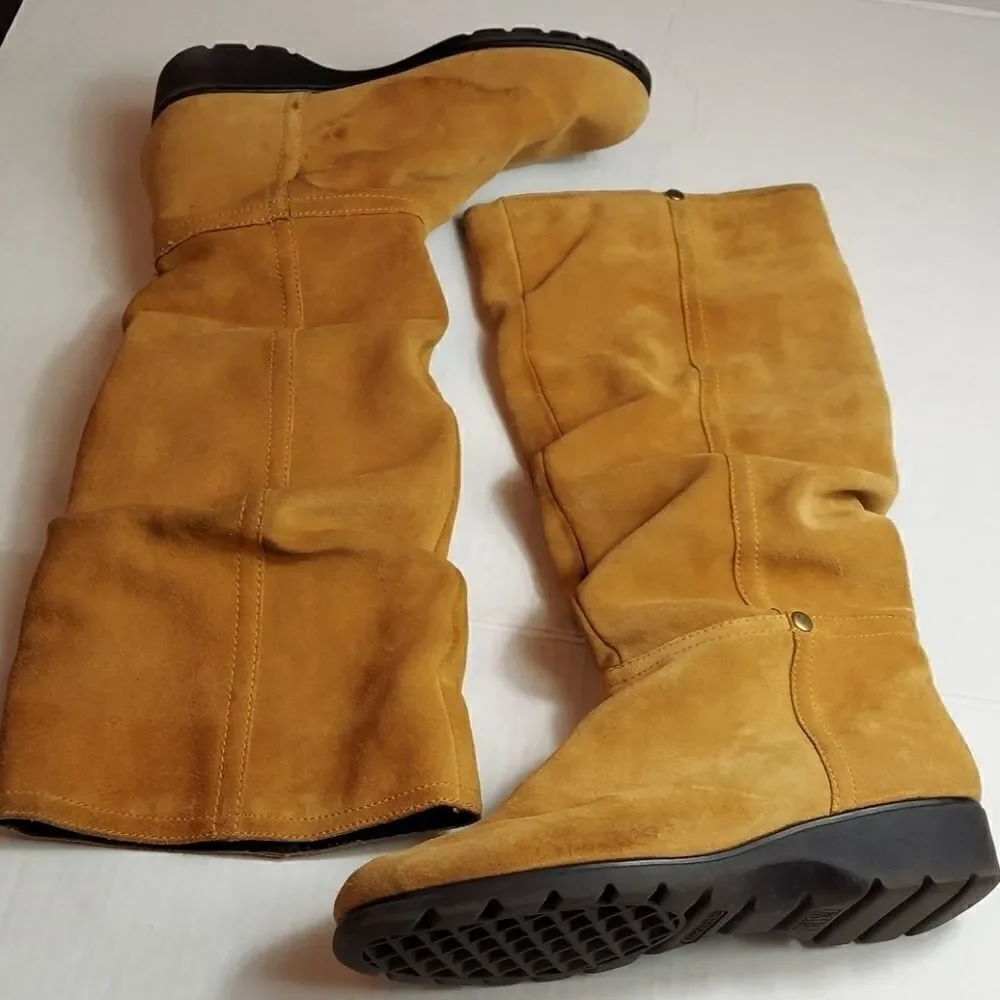 Aerosoles Supersonic Suede Slouch Boots Sz 7.5
